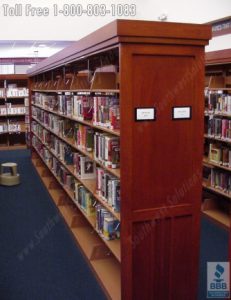 cantilever library book storage shelving chicago illinois