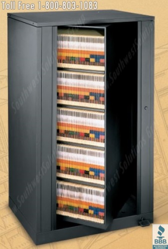 spinning rotary cabinets provide two sided file storage chicago illinois