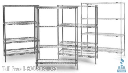 stationary chrome stainless wire storage shelving New Orleans Baton Rouge Shreveport Lake Charles Louisiana