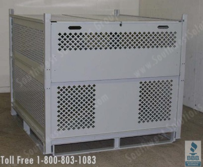 steel parachute storage bins are heavy duty and durable