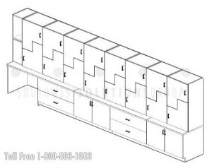 Smart locks added to stainless steel healthcare cabinets-23104 smart locks on stainless steel cabinets to provide extra security