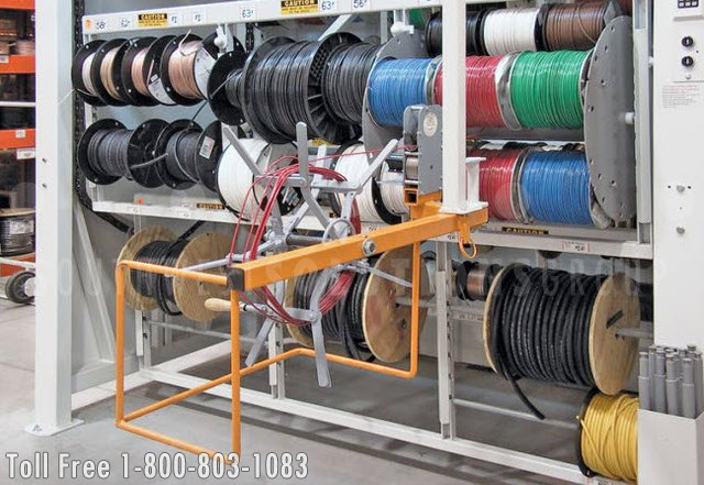 powered wire reel carousels storing rolled wire spools lubbock midland odessa plainview del rio big spring eagle pass