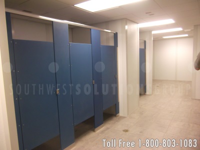 toilets, locker rooms and in-plant bathrooms for industrial facilities