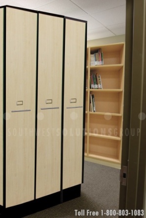 roll-out music storage shelving units storing large sheet music collections