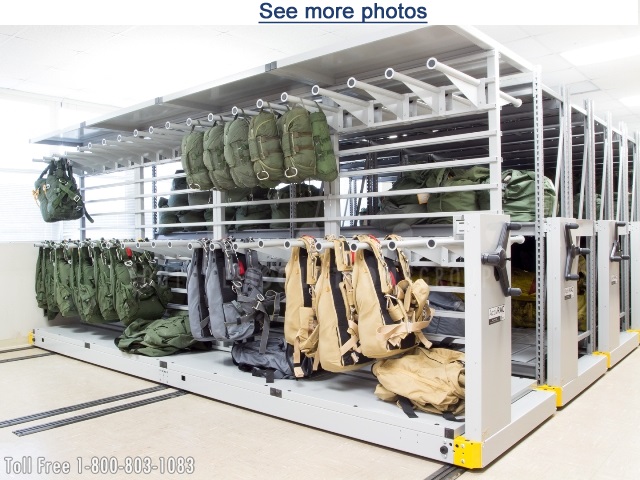 mobile racks storing aircrew flight equipment