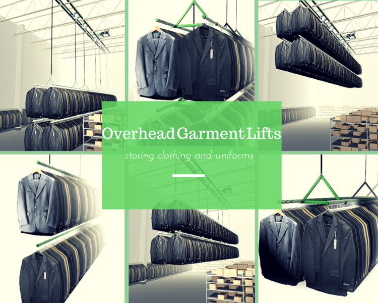 Different Types of Push Button Overhead Garment Lifts for Storing Hanging Clothes