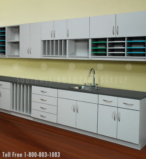 casework mail stations and work spaces are used for sorting and storage