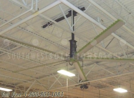 HVLS fans reduce energy costs in manufacturing
