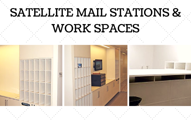 satellite mail stations and work spaces custom designed for investment firm