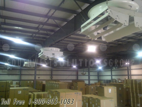 two-directional 7' adjustable fans customize air flow for multiple facility types