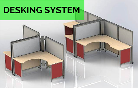 desking systems can set-up and fold-down in just minutes by anyone