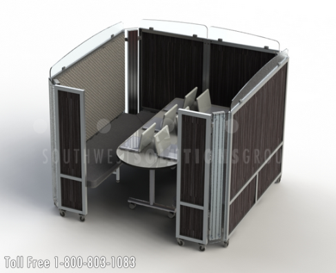 movable meeting booth for conference and tradeshow events