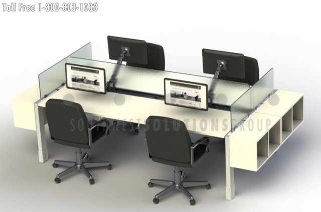 open plan workstations are easy to set-up