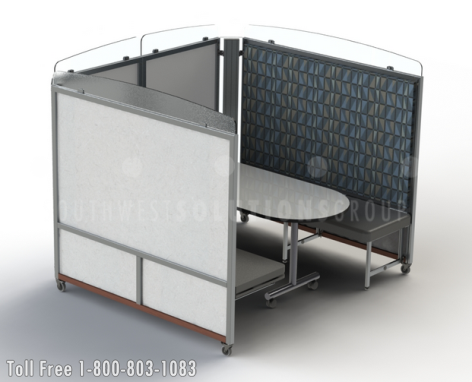 semi-private movable meeting booth for events