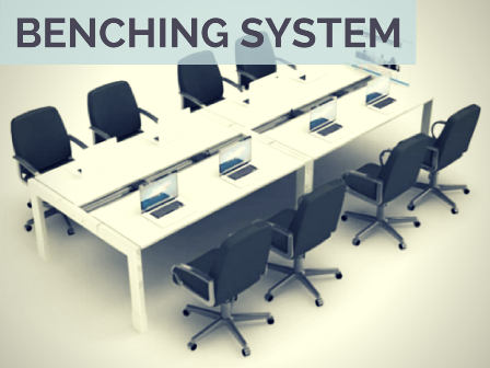 swiftspace benching systems for open and collaborative work spaces