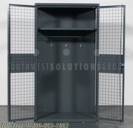 wire mesh metal storage lockers TA-50 heavy-duty military gear lockers