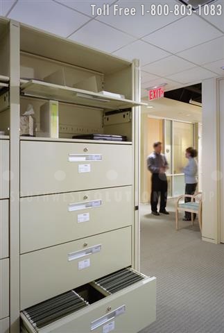 high density storage system for files, reference material and computer accessories