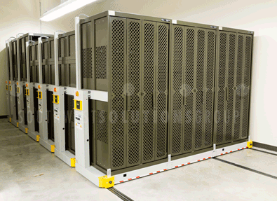 improve weapon storage with high density mobile racks