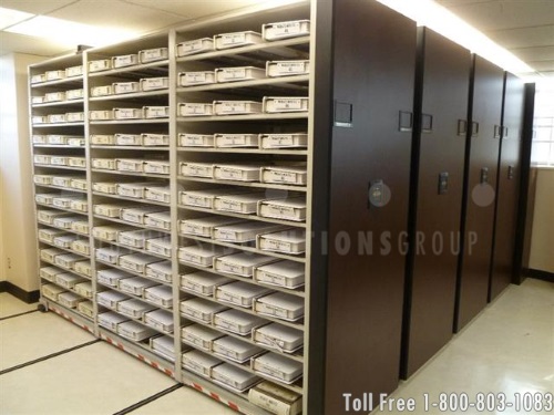 county courthouse roller mobile storage shelving for deed books