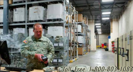 national guard uses mobilized high density storage to store and issue clothing and equipment