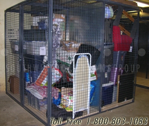 saving space in apartment buildings with wire partition tenant storage lockers