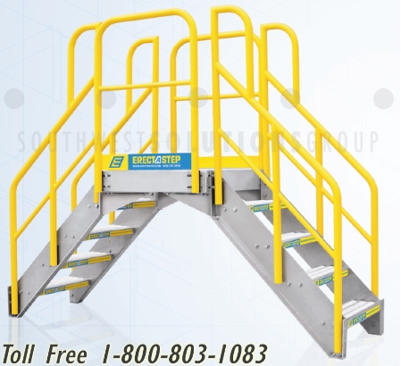 industrial OSHA compliant safe conveyor crossover stairway units