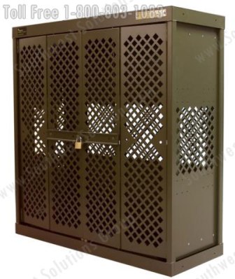 military steel mesh door frames for 4-post shelving armory storage