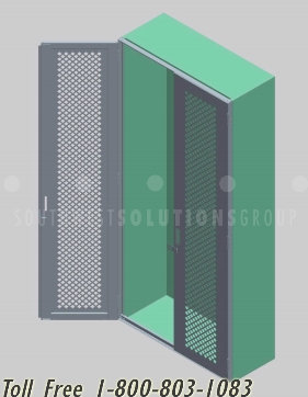 armory steel mesh doors for four post shelving for locking optics NVG