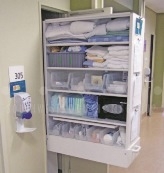 Hospital Uses Nurse Server Cabinets To Keep Medical Supplies In Patient Rooms High Density Storage Shelving Compact Racks Space Saving File Cabinets