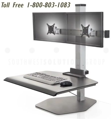 ergonomic adjustable sit stand monitor workstations