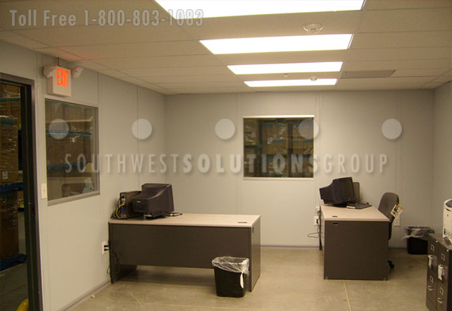 inside in-plant modular office for warehouses industrial facilities