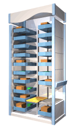 vetical lift automated high density compact parts storage