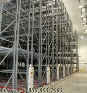mobilized pallet racks maximize freezer & cooler space for refrigerated warehouses