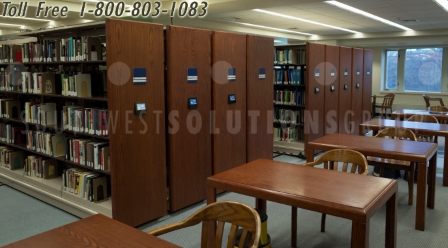 touchscreen technology control on high density shelving system