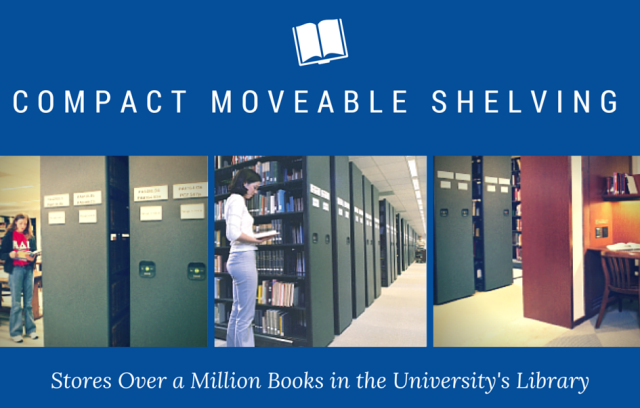 compact moveable shelving stores university library books