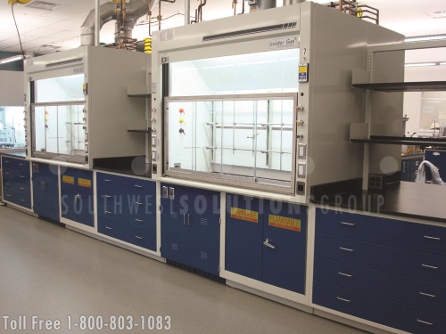 fume hood and cabinet furniture systems for science labs