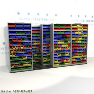 industrial sliding bin shelving saint louis springfield columbia lees summit ofallon joseph charles peters blue springs