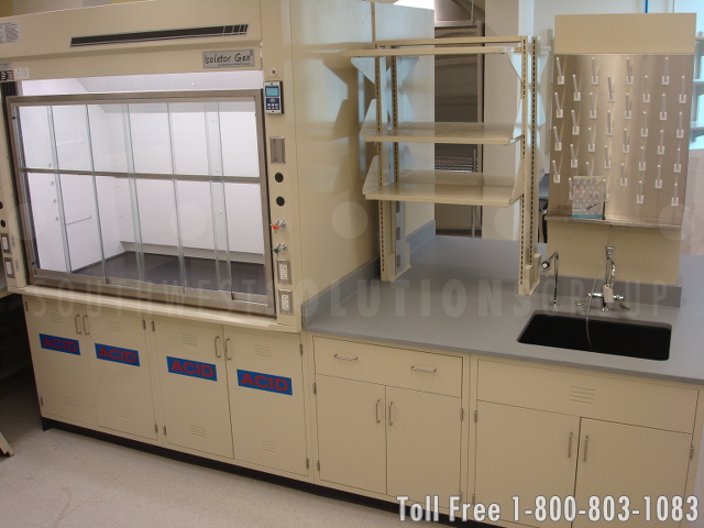 lab furniture casework cabinets fume hood