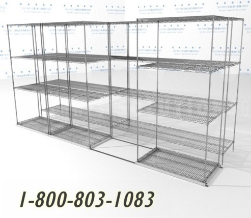 sliding lateral wire shelving in dining facilities is a space saving storage system