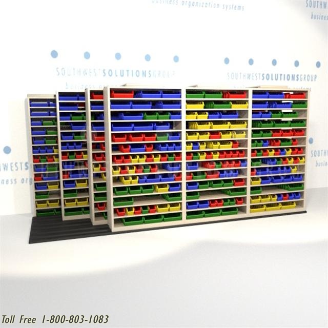 industrial sliding bin shelving charlotte raleigh greensboro durham winston salem fayetteville cary wilmington high point