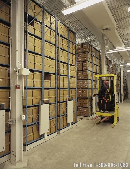 Off-Site Storage Company Keeps File Cartons in Rolling Mobile Storage ...