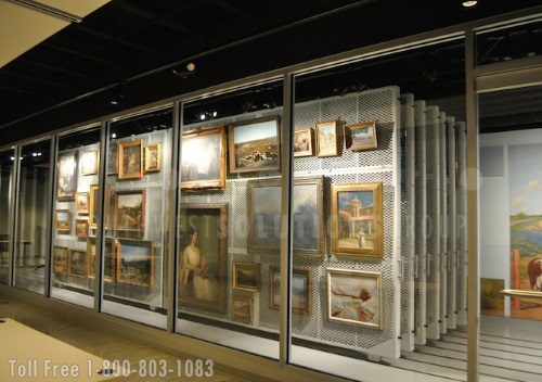 open area for museum collection storage with eto art racks