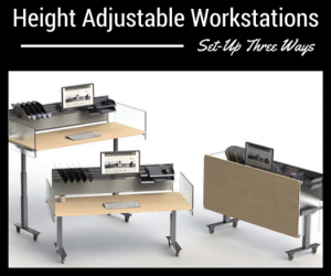 shape height adjustable workstations offer several setup options