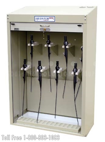 endoscopy cabinets storing 8 small endoscopes