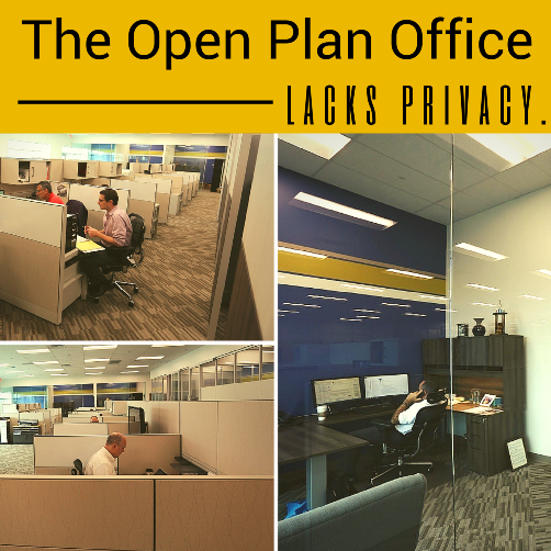 open plan office designs lack privacy