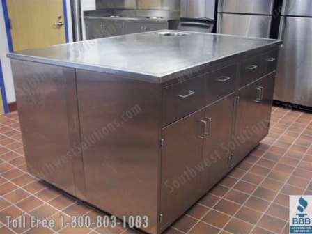 stainless steel repositionable casework cabinets