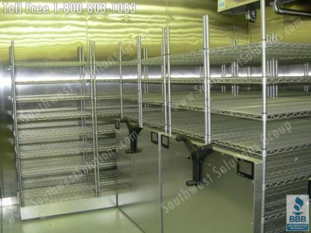 mobile racking for freezers & cold room storage warehouses
