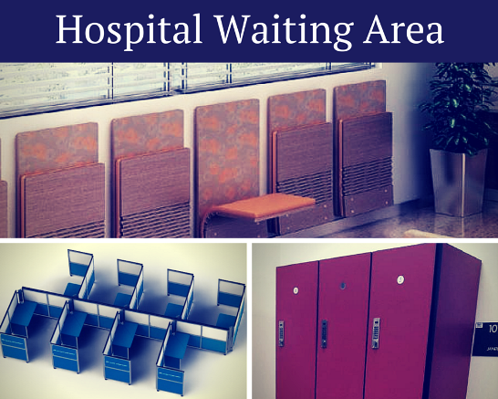 seats, lockers, and stations for your hospital waiting area