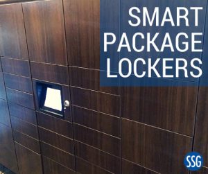 smart package lockers at the Austin luxury apartment complex