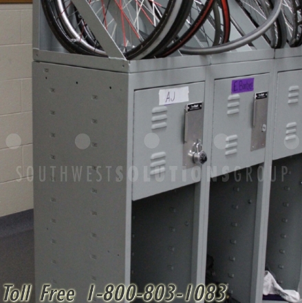 accessible storage lockers for wheelchair basketball team